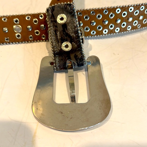 Rhinestone Studded Belt Sz 29.5” - Picture 7 of 9